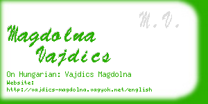 magdolna vajdics business card